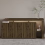 Hanah Home Beliz - Consola de Nogal Antiguo con Luces LED